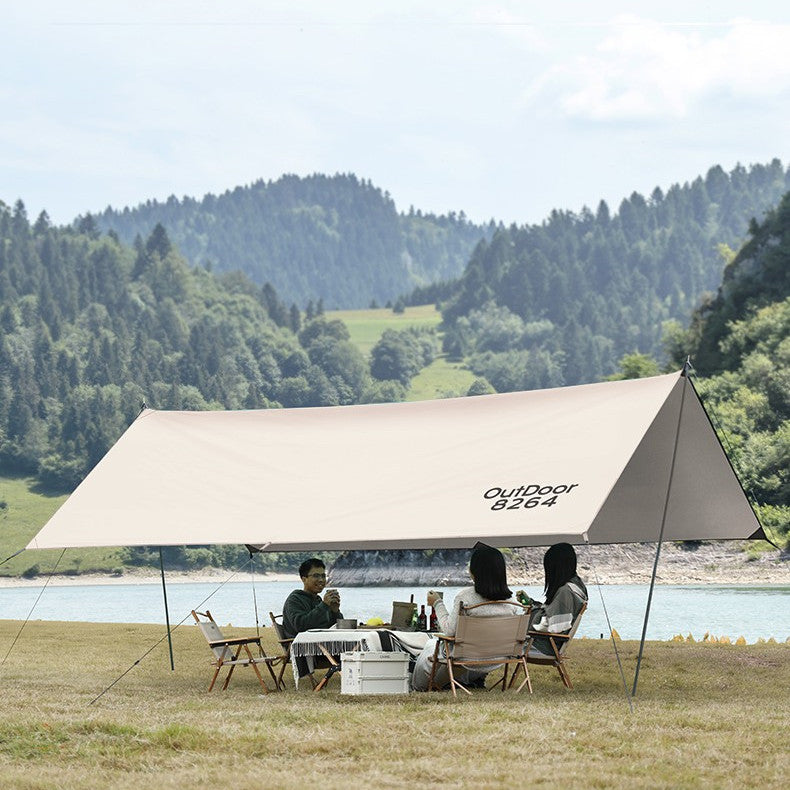 Refugio a prueba de lluvia para picnic y protección solar para tienda de campaña con toldo