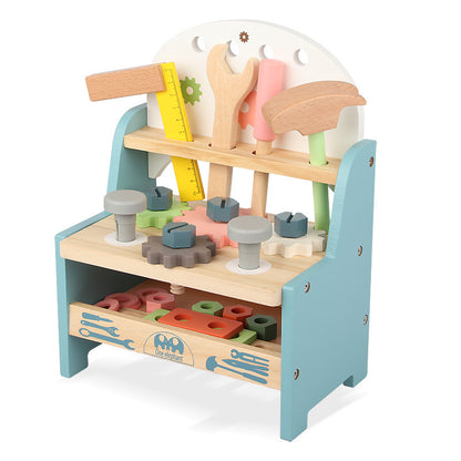 Wooden children's color universal tool table