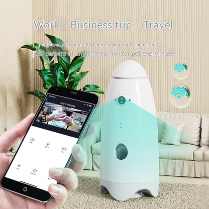 Vaisselle de jeu intelligente pour animaux de compagnie, application de contrôle à distance avec caméra, vaisselle de jeu, mangeoire pour chat et chien