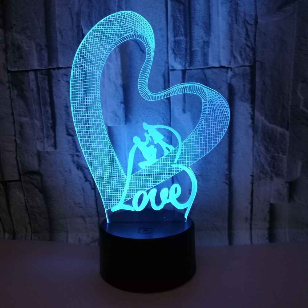 Veilleuse LED colorée Love LOVE 3D