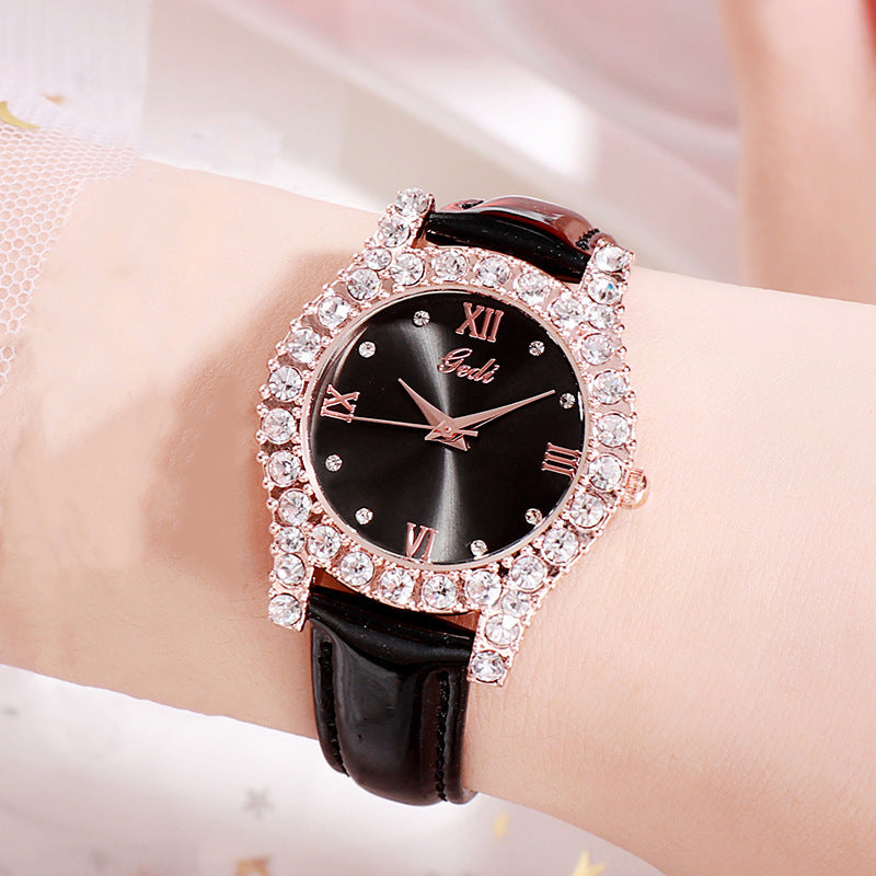 Montre décontractée à diamants pour femmes, personnalité, tout-assorti