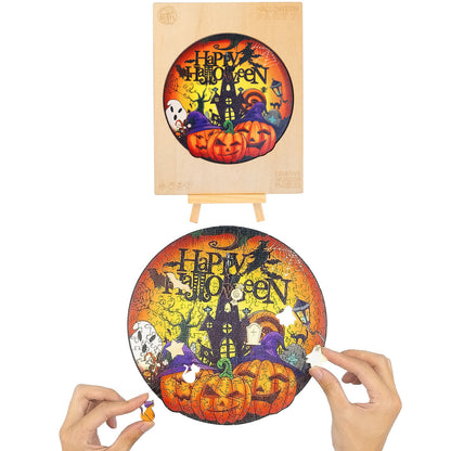 Irregular Shaped Halloween Party Wooden Puzzle Wooden Halloween Holiday Puzzle