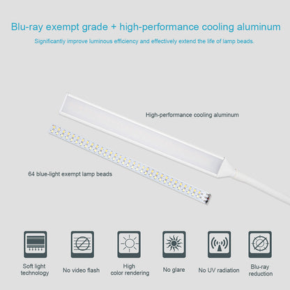 Long arm clip type table lamp