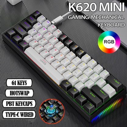 Teclado mecánico de plástico para juegos.