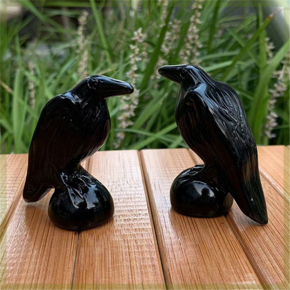 Artisanat en pierre semi-précieuse sculptée en obsidienne naturelle