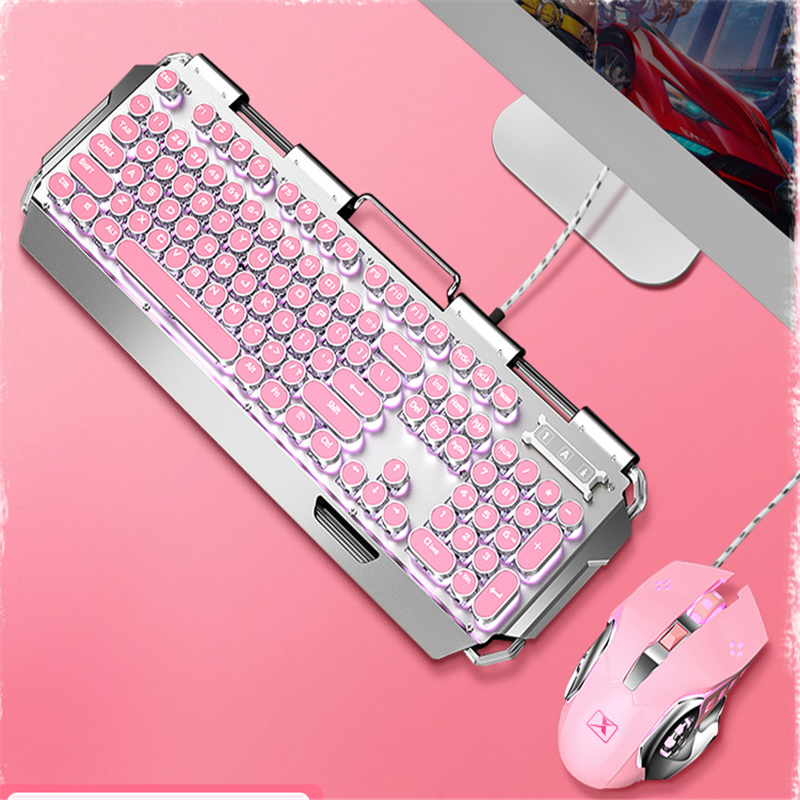 Teclado mecánico real rosa