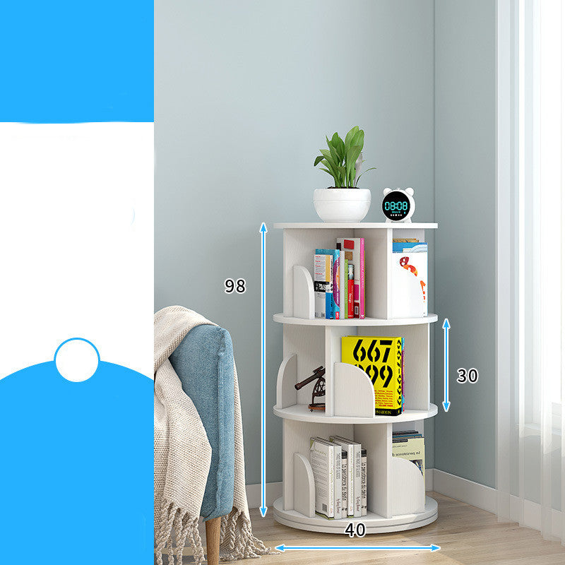 Children's Fashionable Rotatable Floor Shelf Bookshelf