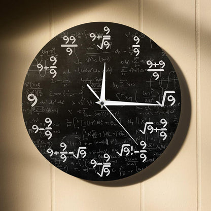 Horloge murale mathématique à la mode pour la maison