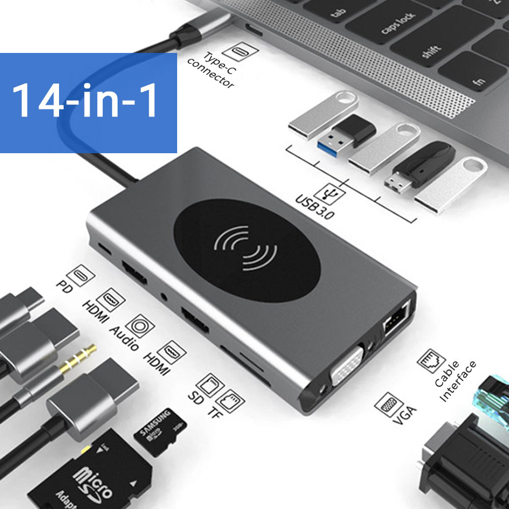 Station d'accueil HUB pour ordinateur portable TYPE-C