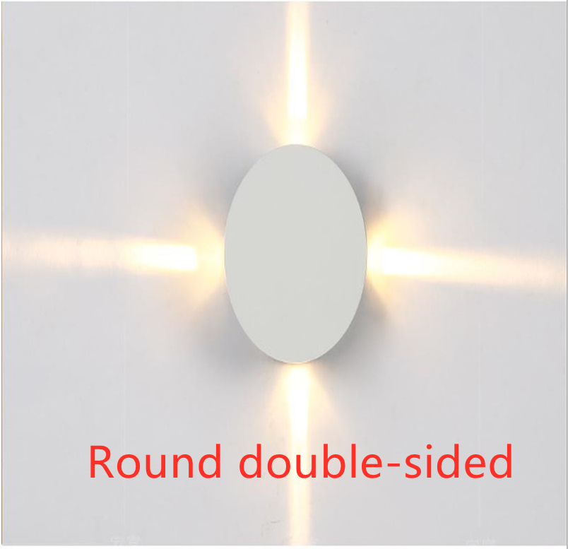 Modern simple square round LED aluminum wall light