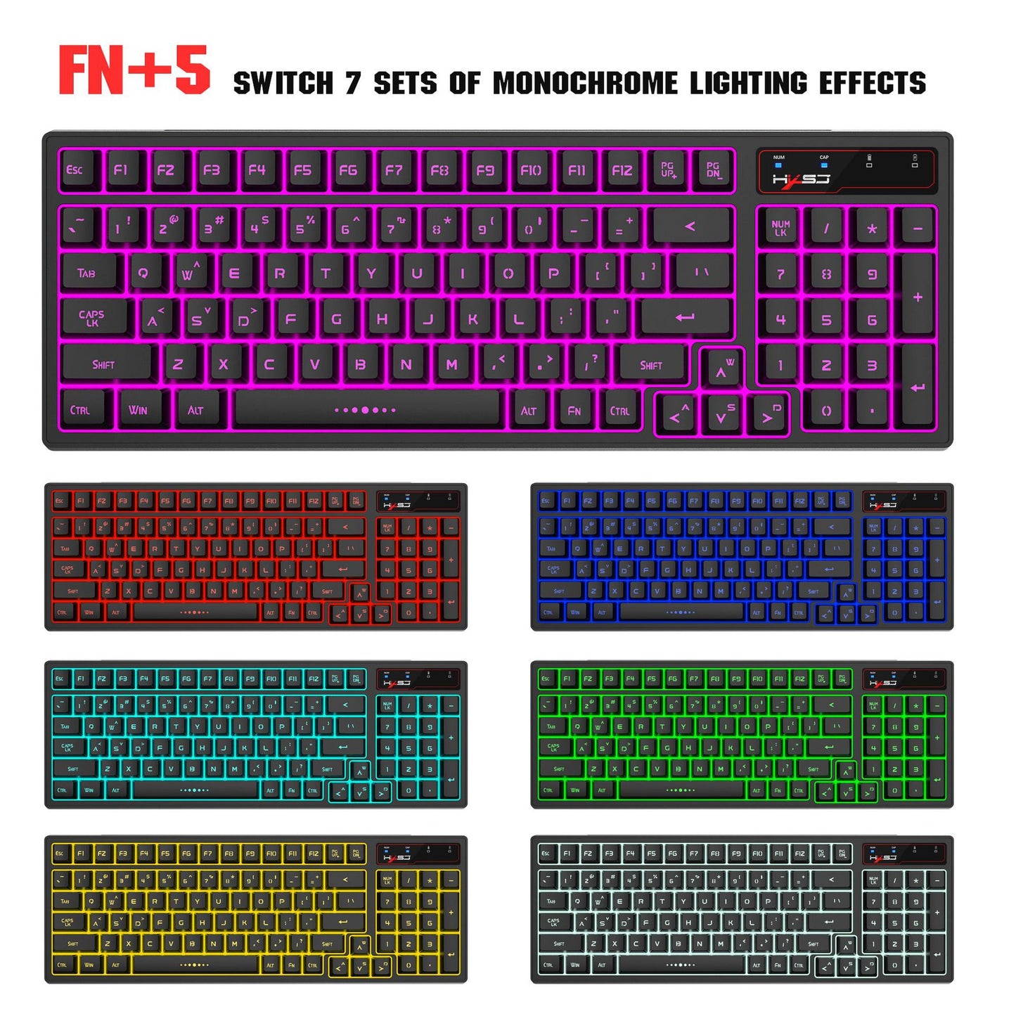 L99 Juego De Películas Para Teclado Y Ratón Inalámbrico Recargable 2.4G