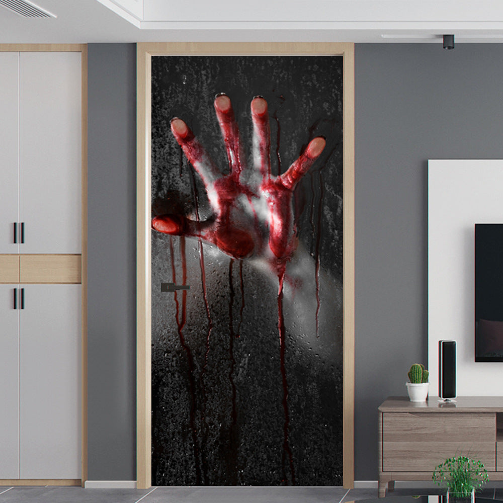 Halloween ghost hand door stickers