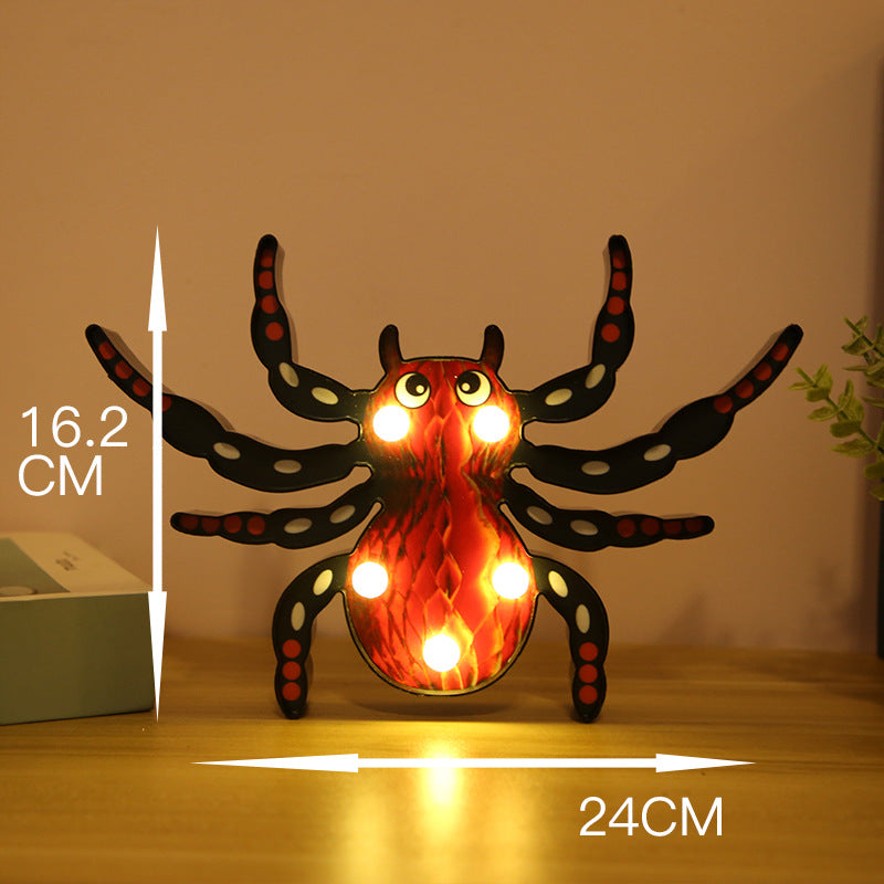 Halloween Lights Decoration LED Light Pumpkin Spider Bat Skull Outdoor Decorative Modeling Room Lights Decor Helloween Party