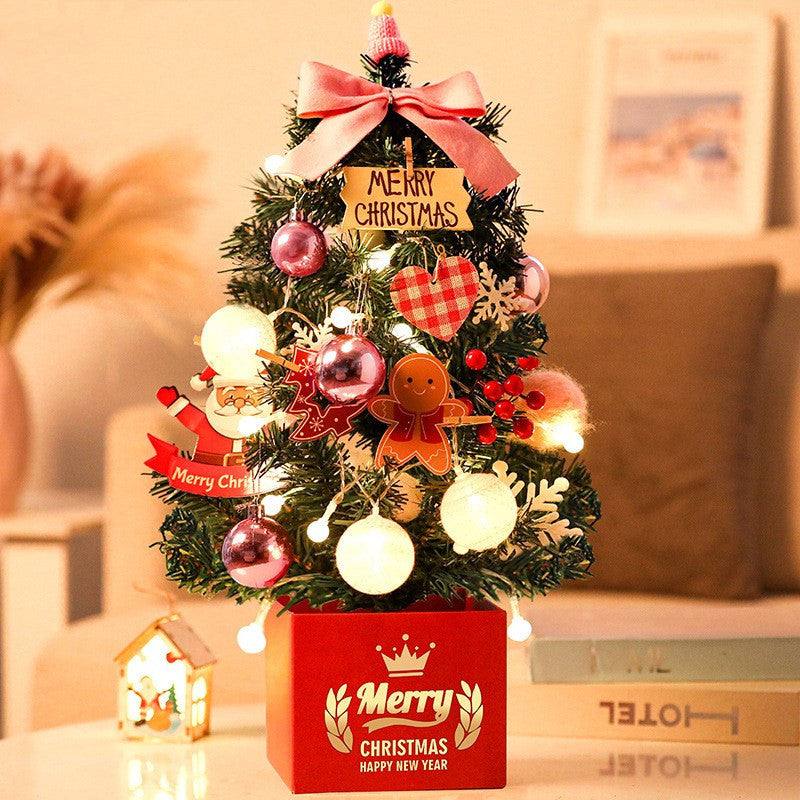 Adornos de decoración para el hogar con árbol de Navidad pequeño de escritorio