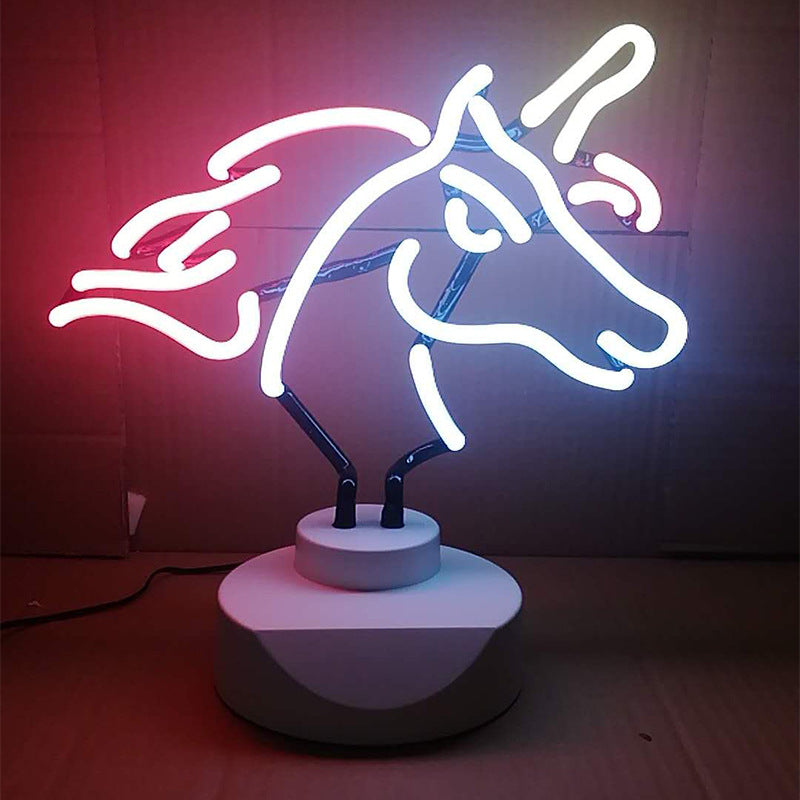 Creative Decoration Desktop Unicorn Neon Lights