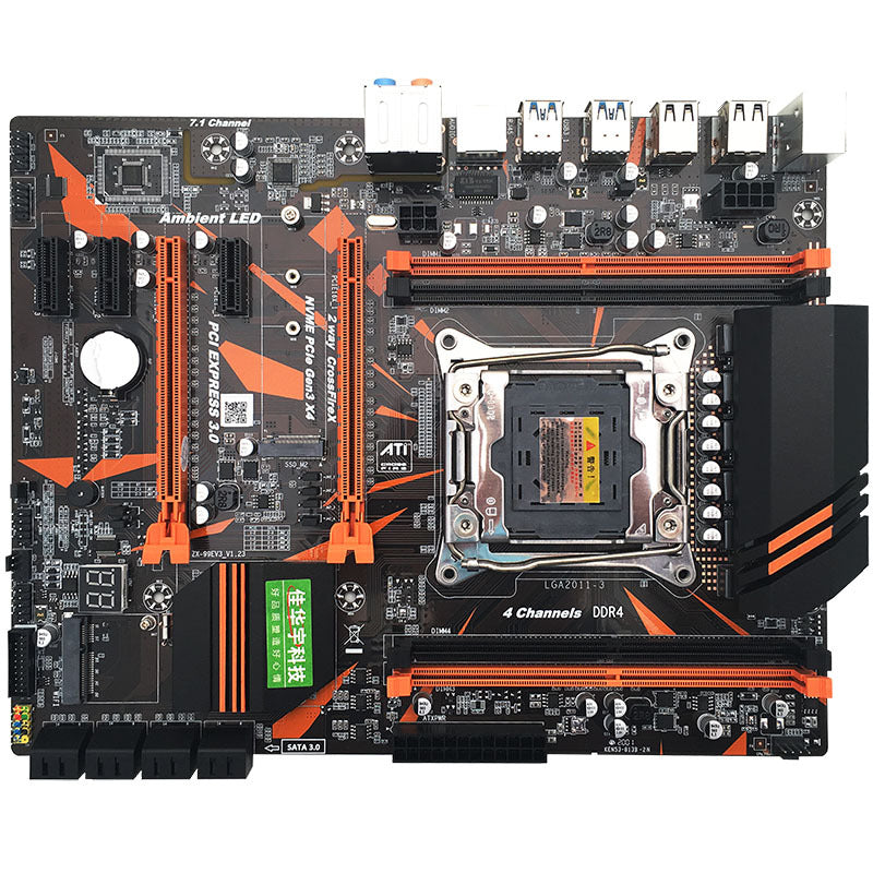 Placa base de ordenador X99, CPU de lga2011-3 pines, memoria DDR4 de cuatro canales