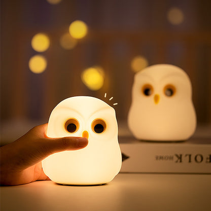 Lampe de chevet à induction pour chambre à coucher, veilleuse hibou