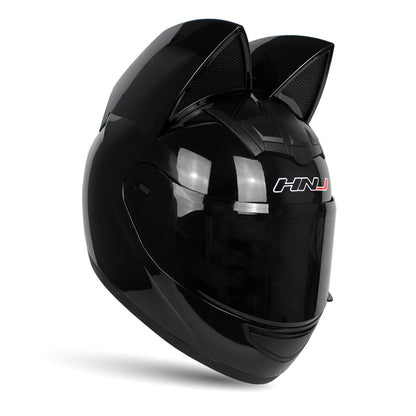 Cascos de motocicleta eléctricos personalizados con orejas de gato para hombres y mujeres