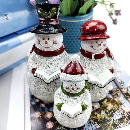 Décorations de Noël en résine en forme de bonhomme de neige