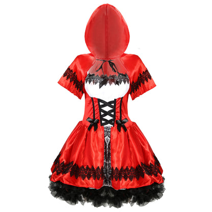 Costume d'Halloween Costume de Cosplay du Petit Chaperon Rouge