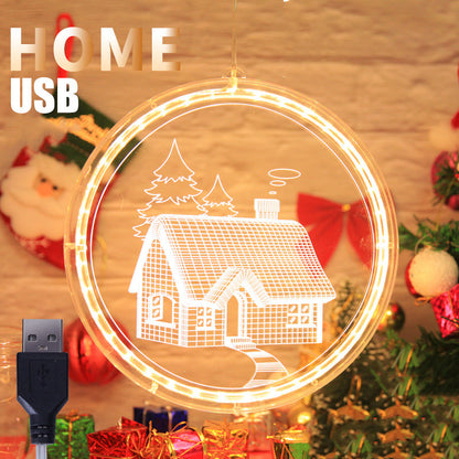 Lampe à cordes Led unique, lampe suspendue 3d, décoration de noël pour la maison