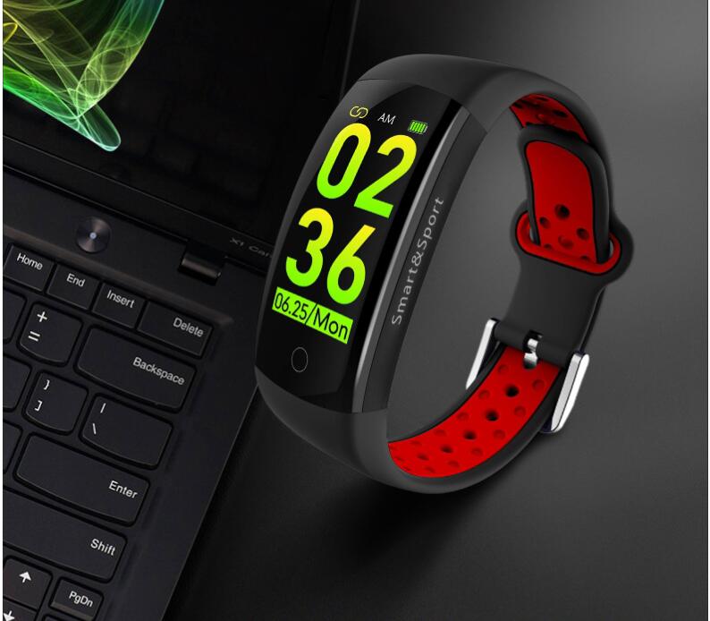 Q6S Smart couleur écran Bracelet pression artérielle surveillance de la fréquence cardiaque étape montre de sport