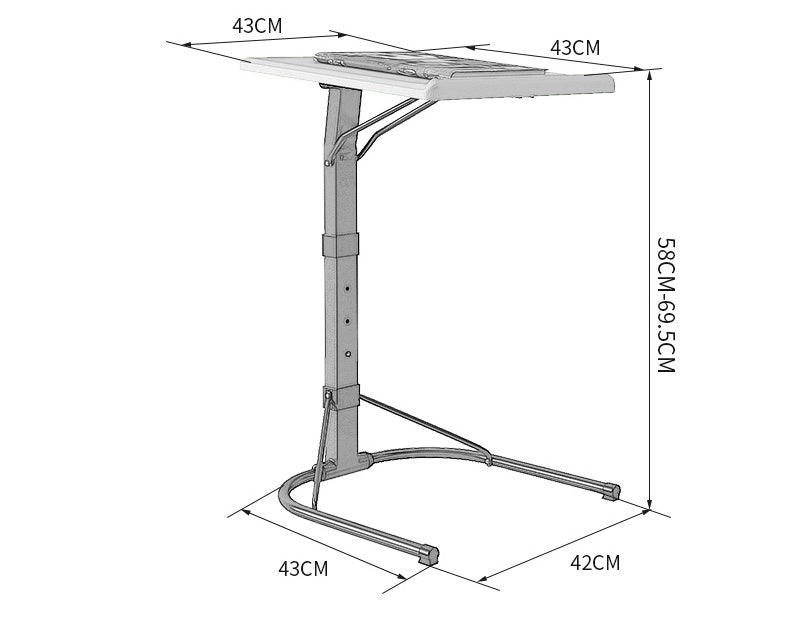 Table d'ordinateur pliable réglable et Table de lit pour ordinateur portable à Rotation de bureau d'ordinateur portable 