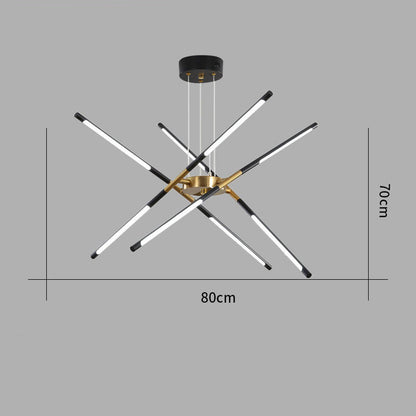 Lámpara de araña de hierro con forma de salón nórdico