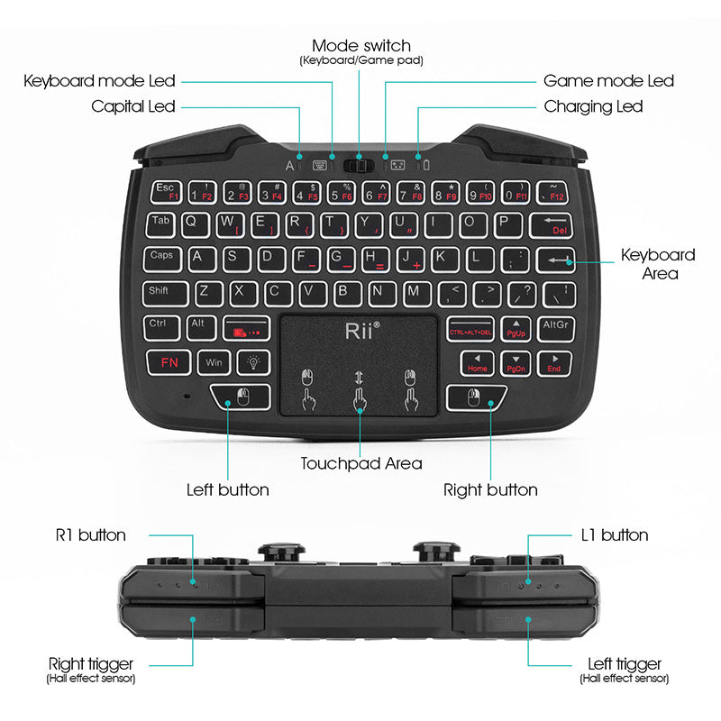 Mini teclado inalámbrico