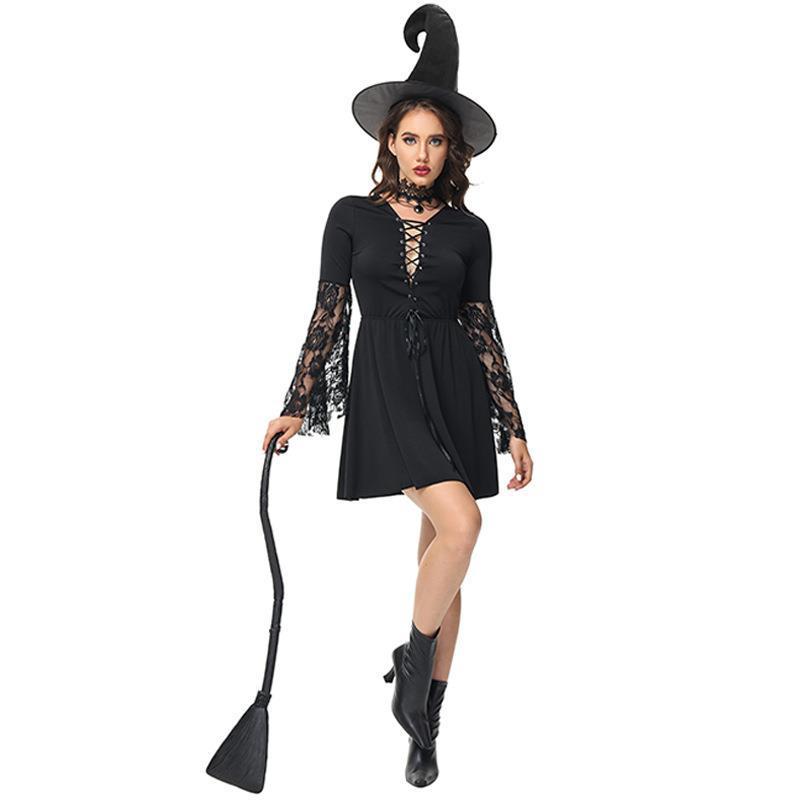 Halloween Witch Wizard Cosplay Role Play Makeup Ball Performance Costume