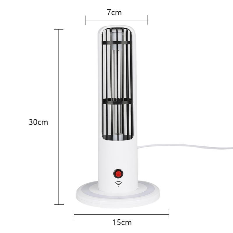 Lámpara de noche pequeña con luz ultravioleta para desinfección con ozono de escritorio de 20 W