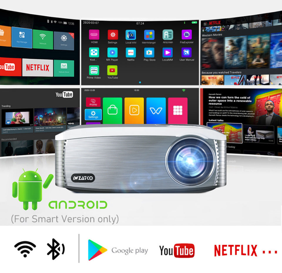 Nouveau Projecteur intelligent Android électronique en forme d'école HD 1080P 4K,