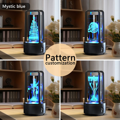 Lámpara de cristal acrílica de Audio 2 en 1 creativa y Altavoz Bluetooth, lámpara de noche táctil para regalo del Día de San Valentín