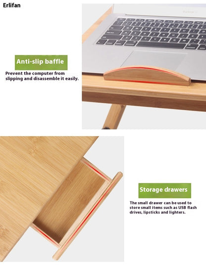 Support de table pliable pour ordinateur portable, utilisé sur le lit