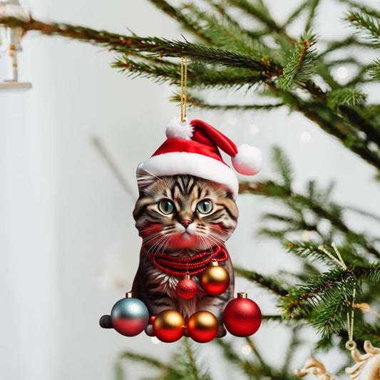 Christmas Creative Kitty Car Backpack Pendant Home Decoration Gift