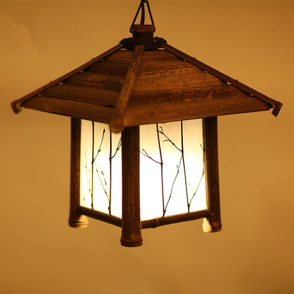 Retro Chinese Style Chandelier Tea Room Southeast Asia Chandelier Bamboo Lamp