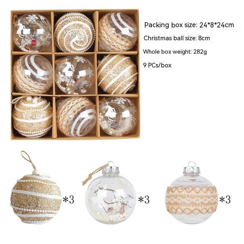 Home Painted Christmas Ball Layout Supplies Hanging Ornaments