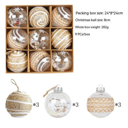 Home Painted Christmas Ball Layout Supplies Hanging Ornaments