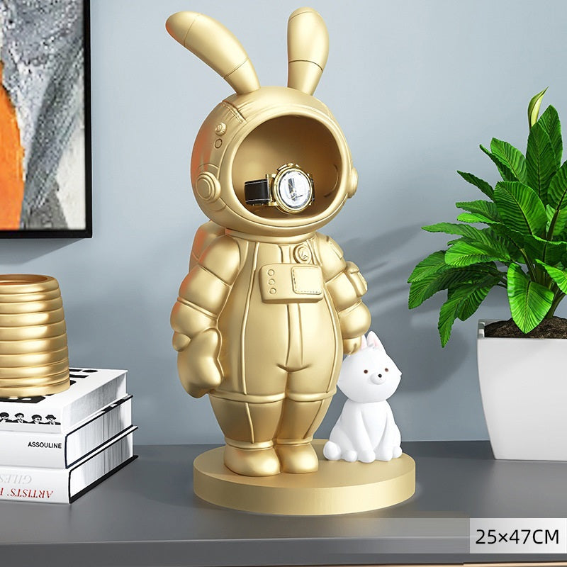 Creative Space Rabbit Astronaut Porch Key Storage