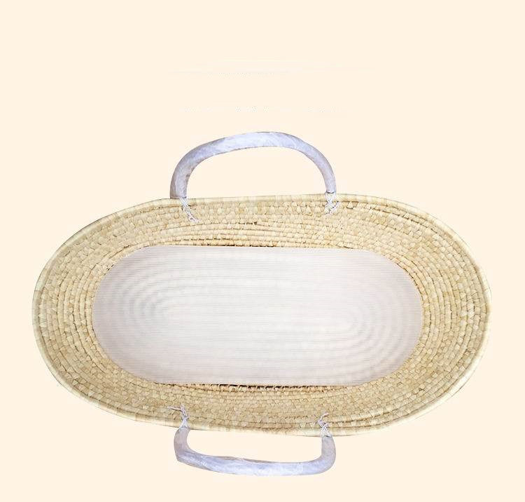 Basket Portable Straw Woven Portable