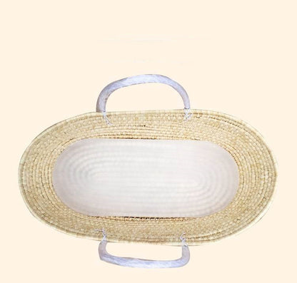 Basket Portable Straw Woven Portable