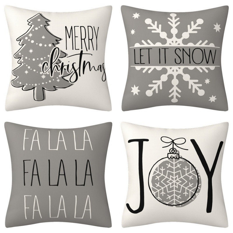 Home Decoration Christmas Pillow Cover Four-piece Set