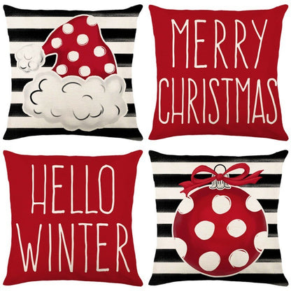 Home Christmas Decorative Printed Pillowcase