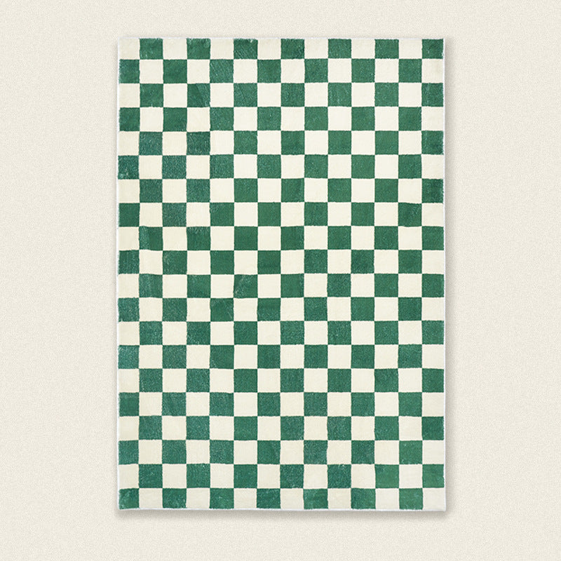 Retro Classic Checkerboard Vertigo Rug Living Room Bedroom