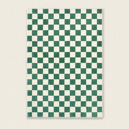 Retro Classic Checkerboard Vertigo Rug Living Room Bedroom