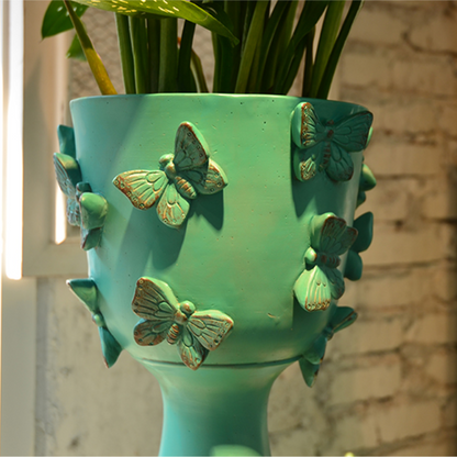 Personalized American Style Butterfly Tall Flower Pot Ornament