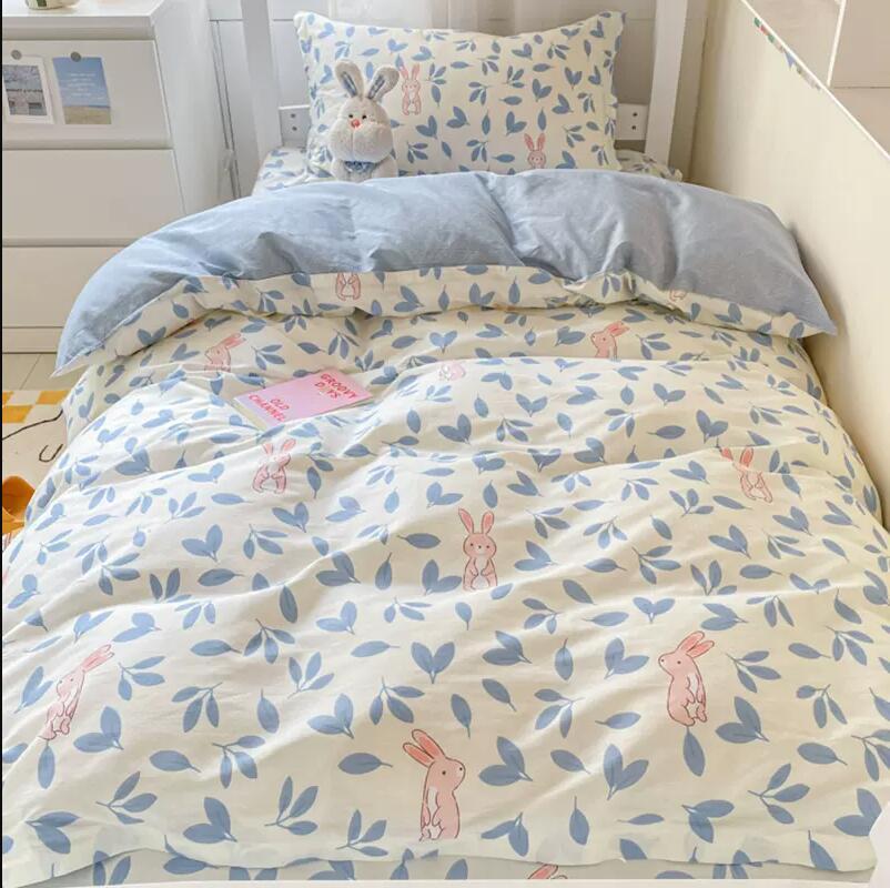 Drap de lit superposé simple Housse de couette Dortoir trois pièces Simple