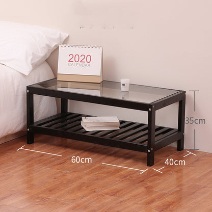 Mesa de centro rectangular, combinación sencilla para sala de estar, simplicidad de madera maciza