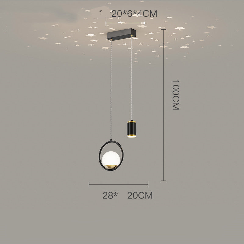 Bedroom Pendant Lamp Starry Sky Projection