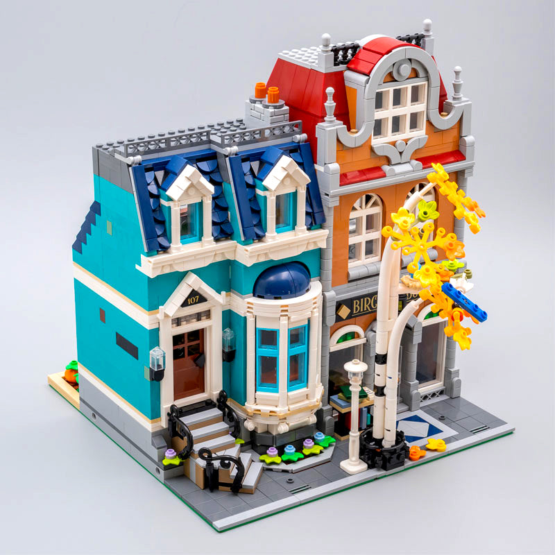 European Style Bookstore Street Scene Assembly Insert Building Block Toys